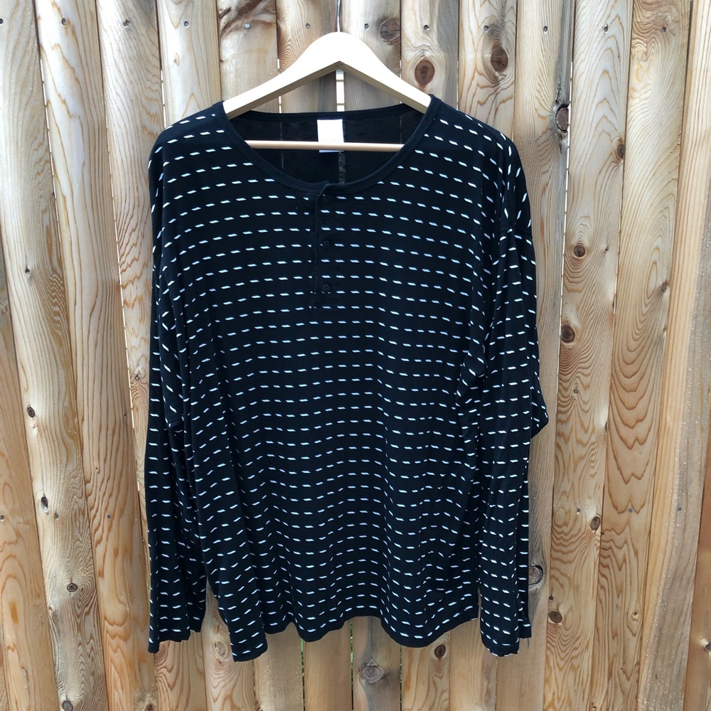 STRIKING SCANDINAVIAN L/S TEE: COTTON/BAMBOO KNIT
